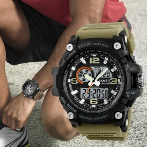 Skmei 1283 Relojes Watch Men Waterproof Watches Men Wrist Hombre Digital Sports Plastic Resin Stainless Steel