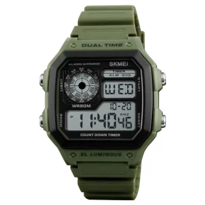 Skmei 1299 Digital Sport Watch for Men Waterproof 3ATM Chronograph Stop Watch & Alarm