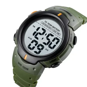 Skmei 1560 OEM ODM Customized Digital Watch Men Premium PU Strap Waterproof LED Stopwatch Alarm Sport Watch