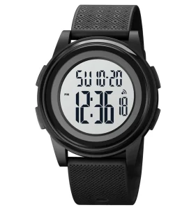 Skmei 1895 Tactical Sport Watch Digital Men’s Water Resistant 5 ATM Stop Watch Alarm PU Band Stainless Steel Buckle