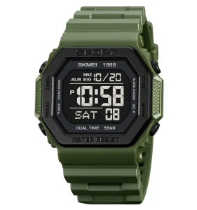 Skmei 1988 Digital Sport Watch for Men with Alarm 5 ATM Water Resistance TPU Band
