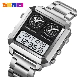 Skmei 2204 Men Dual Display Wristwatch Quartz Analog Electronics Digital Movement Waterproof Sport Watch