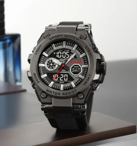 Skmei 2417 Boys Digital Watch PU Strap Water Proof Multi Function Double Display Sports Wrist Watch