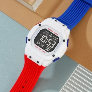 Skmei 2689 Waterproof Reloj Hombre Male Fashion Chronograph Simple Sport Men Watches Alarm Digital Silicone Watches