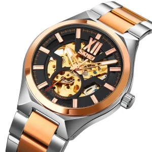 Skmei 9258 Import Movement Fashion Steel Mechanical Watches Stylish Automatic Watch for Men Waterproof Clock
