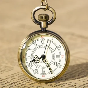 Small Size Wing Bronze Dia 27MM Roman Pocket Watches