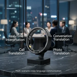 Smart Ring Translator with AI Voice Photo & Call Translate Voice Clone IP68 AI Ring Custom