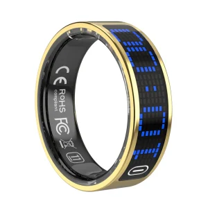 Smart Ring Vibration Touch Display Step Counting Heart Rate Monitoring Blood Oxygen Monitoring Sleep Monitoring App Control