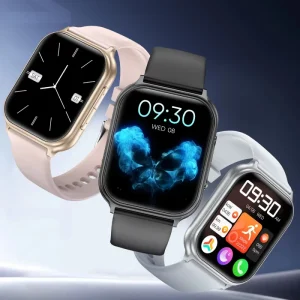 Smart Watch IP68 Square TFT Silicone Fitness Tracker Heart Rate Monitor Sleep Tracker Voice Assistant Mobile Compatibility