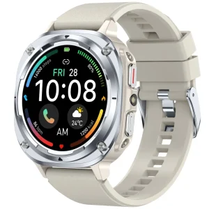 Smart Watch Square Silicone Calling Heart Rate Monitoring GPS Music Player IOS Compatible Waterproof Step Counter Sports