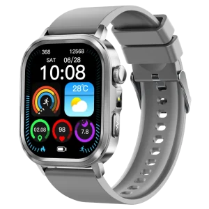 Smart Watch Square TFT 1.95″ AMOLED Display IP68 Waterproof Unisex Health Tracking Silicone Magnetic Touch 4 Days Battery Life