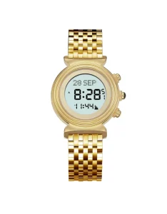 Smart Wrist Stainless Steel Digital Watch, Men Sport Waterproof Electronic LCD Islamic Pray Watch