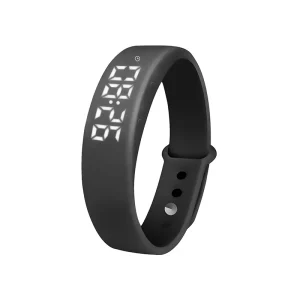 Smart Wrist Watch, Black, Men, Vibrating LED Watch with 3D Pedometer