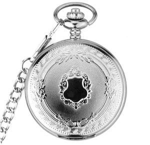 Smooth Retro Hand Wind Smooth Roman Mechanical Pocket Watches