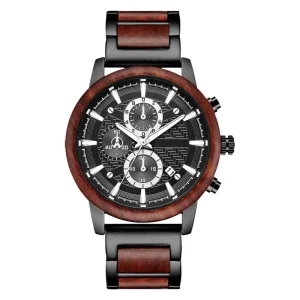 Solid Wood Men’s Wood Wristwatch Gift Anniversary Gift