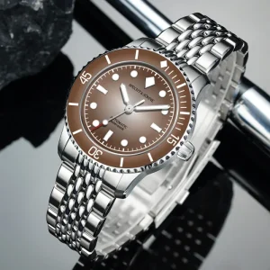 Specht & Sohne 39mm Vintage Men Automatic Mechanical Dive Watches Sapphire BGW9 Luminous 200m Reloj Hombre 202