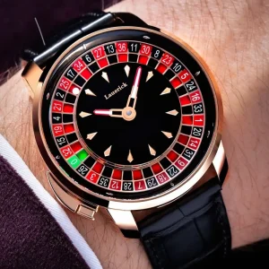 Sport Business Men’s Automatic Mechanical Watch Roulette Wheel Design Waterproof Pointer Stainless Steel