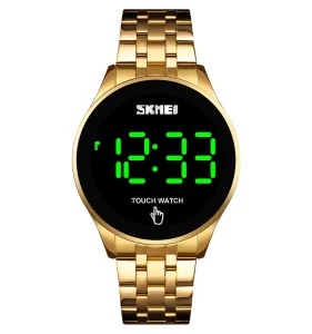 Sport Digital Touch Screen Watch with Stainless Steel Bracelet