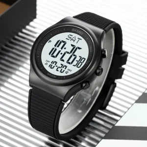 Sport Digital Watch Men Waterproof Resin Crystal Silicone Strap