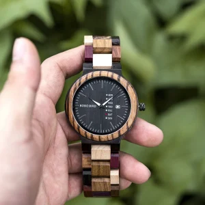 Sport Fashion Business Women’s Watch Light Adjustable Wooden Band Week Date 18mm 38mm