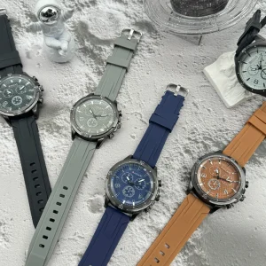 Sport Men Watch Silicone Strap Quartz Wristwatch Casual Multi Dial Fashion Watch for Men