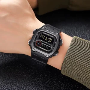 Sports Digital Watch for Men Waterproof LCD Display Classic Design and Chronograph