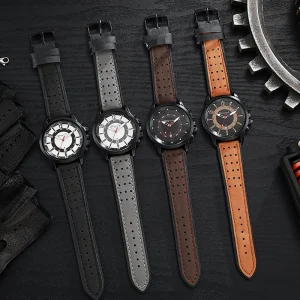 Sports Men’s Quartz Fashion Belt Watch Calendar Watch