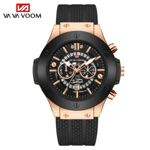 Sports Watch Hollow Calendar Silicone Band Waterproof Men’s Watch