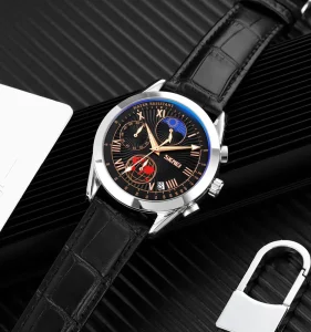 Sports Watches for Men Custom Leather Strap Business Quartz Watch