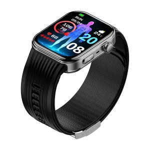 Square AMOLED Touch Screen ECG Air Pump Blood Pressure Monitor Elderly Fall Detection SOS Call S191 Smart Watch
