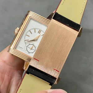 Square Dial 180 Rotating Reverso Tribute Dual-Time Zone Stainless Steel Case Automatic Mechanical Watch Quartz Wristwatch