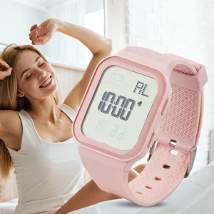 Square Large Dial Digital Display Watch Outdoor Sports Waterproof Couple Simple Watch