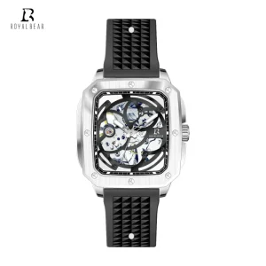 Square Mechanical Men’s Automatic Skeleton Watch