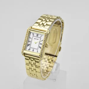 Square Retro Women’s Watch Waterproof Stainless Steel Band Quartz Pointer