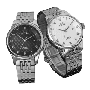 Stainless Men’s Watch Custom Logo Quartz Gold Watch for Men
