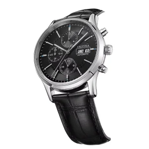 Stainless Steel Automatic Mechanical Watch 5ATM Water Resistant Analog Sapphire Crystal Dial 22mm Band
