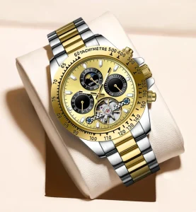 Stainless Steel Automatic Mechanical Watch for Men