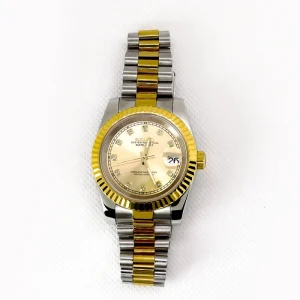 Stainless Steel Band Business Style Men NH35 Automatic Mechanical Waterproof Moissanite Diamond Watch