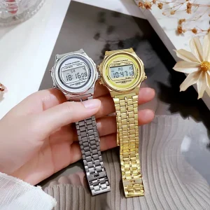 Stainless Steel Band Wristwatch Round Dial Men Digital Watches Outdoor Watch for Men Reloj Para Hombres