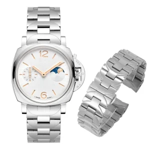 Stainless Steel Bracelet Metal Watchband for Panerai Pam441 111 Series, Men’s Wristband, 22mm 24mm