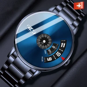 Stainless Steel Brass Case Glass Dial Men’s Quartz Waterproof Chronograph Sports Watch