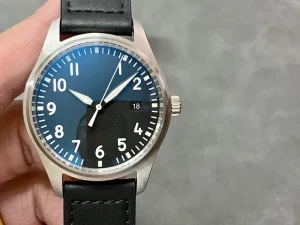 Stainless Steel Case Genuine Leather Strap Unisex Business Commuter Luxury Watch