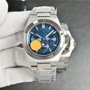Stainless Steel Case Moon Phase Display Mechanical Watch for Men