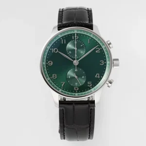 Stainless Steel Case Sapphire Crystal Automatic Winding Movement Leather Strap 24mm Casual Style Men’s Sports Watch