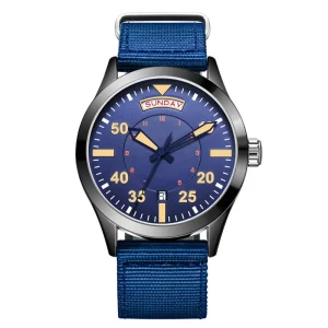 Stainless Steel Chronograph Waterproof Sports Automatic Mechanical Wristwatch for Men