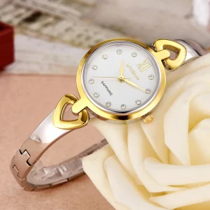Stainless Steel Fashion Luxury Exquisite Design Ladies Watch with Pointer Dial
