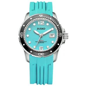 Stainless Steel Japanese Sport Luxury Quartz Movement Men’s Watch Silicone Strap 300m Water Resistant Sapphire Glass