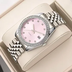 Stainless Steel Ladies Watch Fashionable Wristwatch for Daily Wear