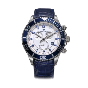 Stainless Steel Man’s Quartz Chronograph Watch Multi functional Sporty Limited Edition 22mm Band 5BAR Water Resistance