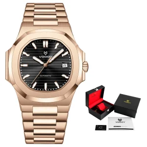 Stainless Steel Mechanical Movement Tourbillon Watch Pointer Charm Design Water Resistant